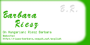 barbara riesz business card